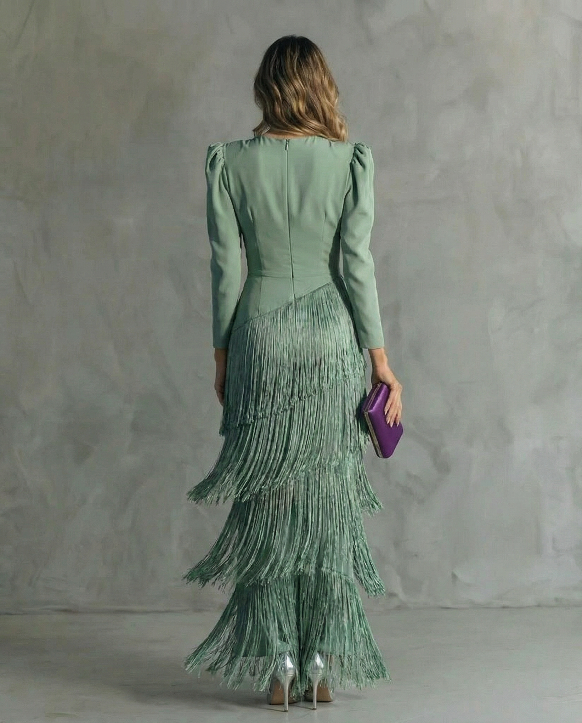 Aria - Vestido elegante estilo flecos